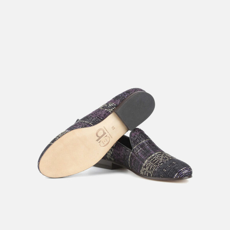 Positano Gold Violet Woven 003